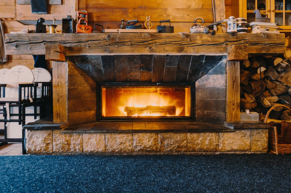 A nice warm burning fireplace