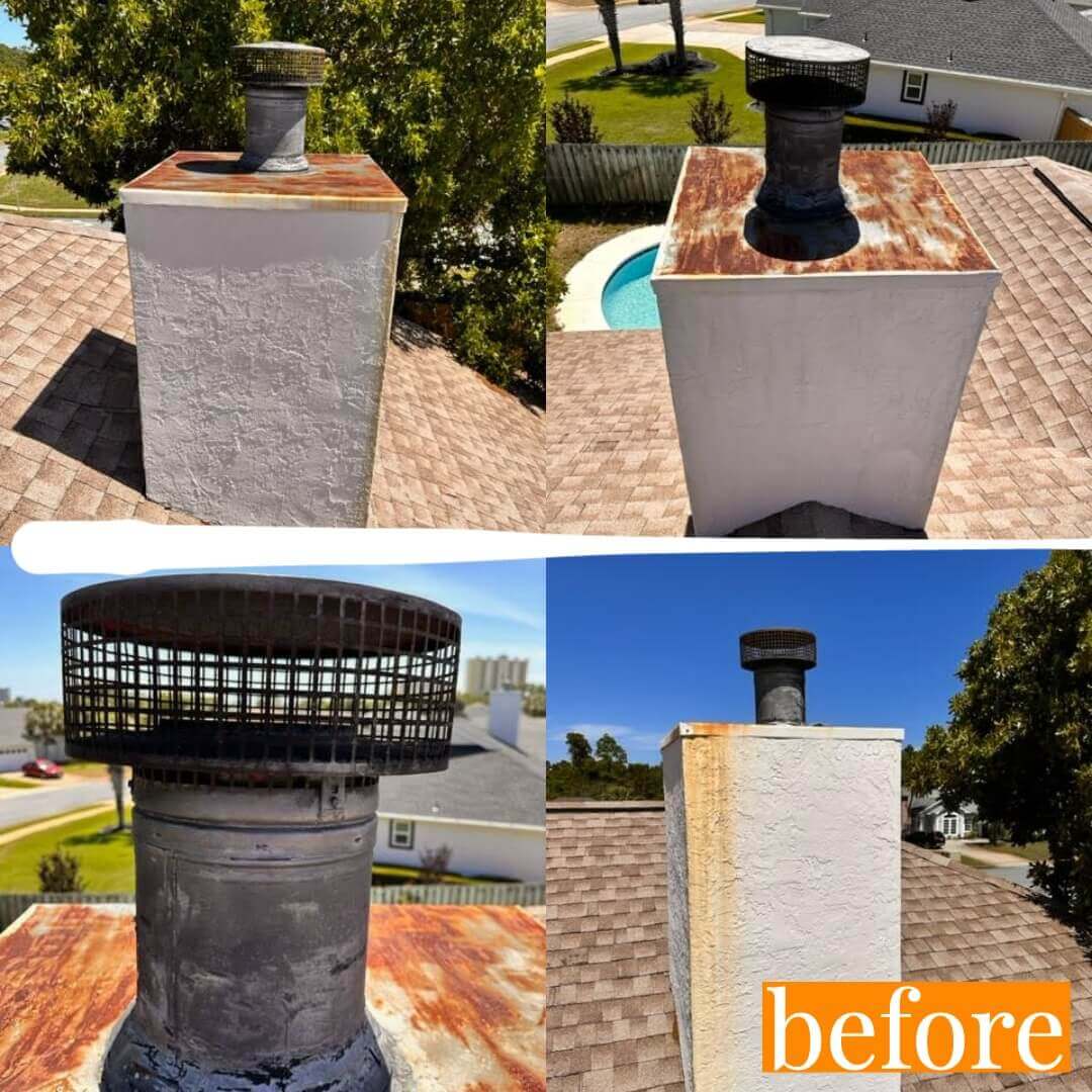 Chimney Repair Trussville Alabama - Before & After