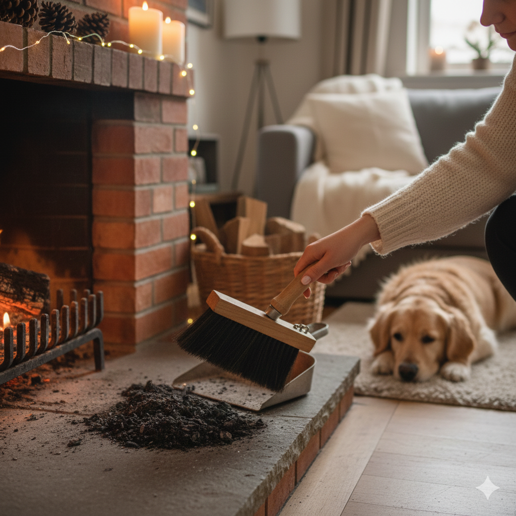 how to clean a fireplace