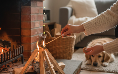 How to start a fire in your fireplace?